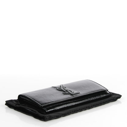 Saint Laurent Textured Patent Belle De Jour Wallet Black 4 of 7