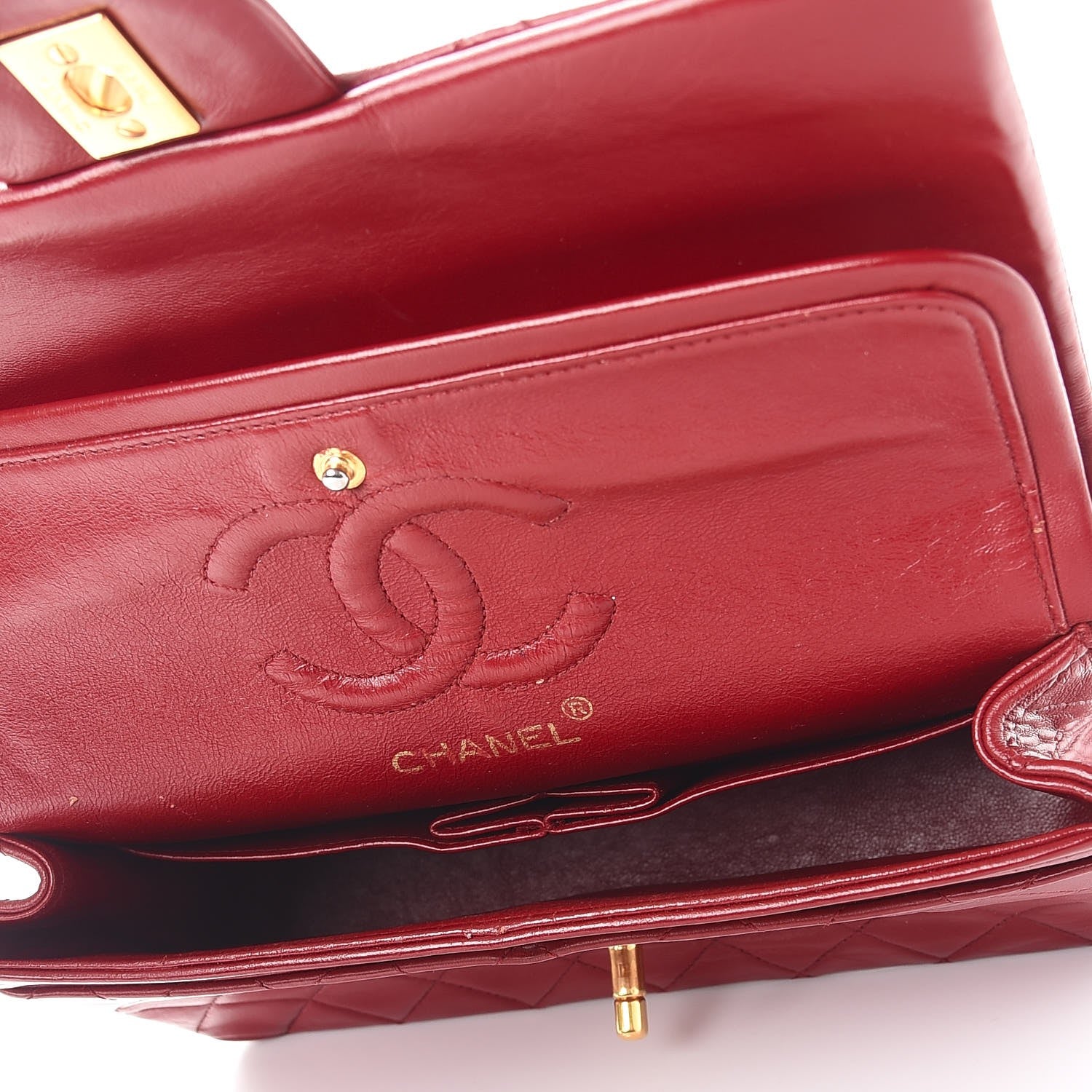 Chanel Lambskin Quilted Small Double Flap Red 5 of 9