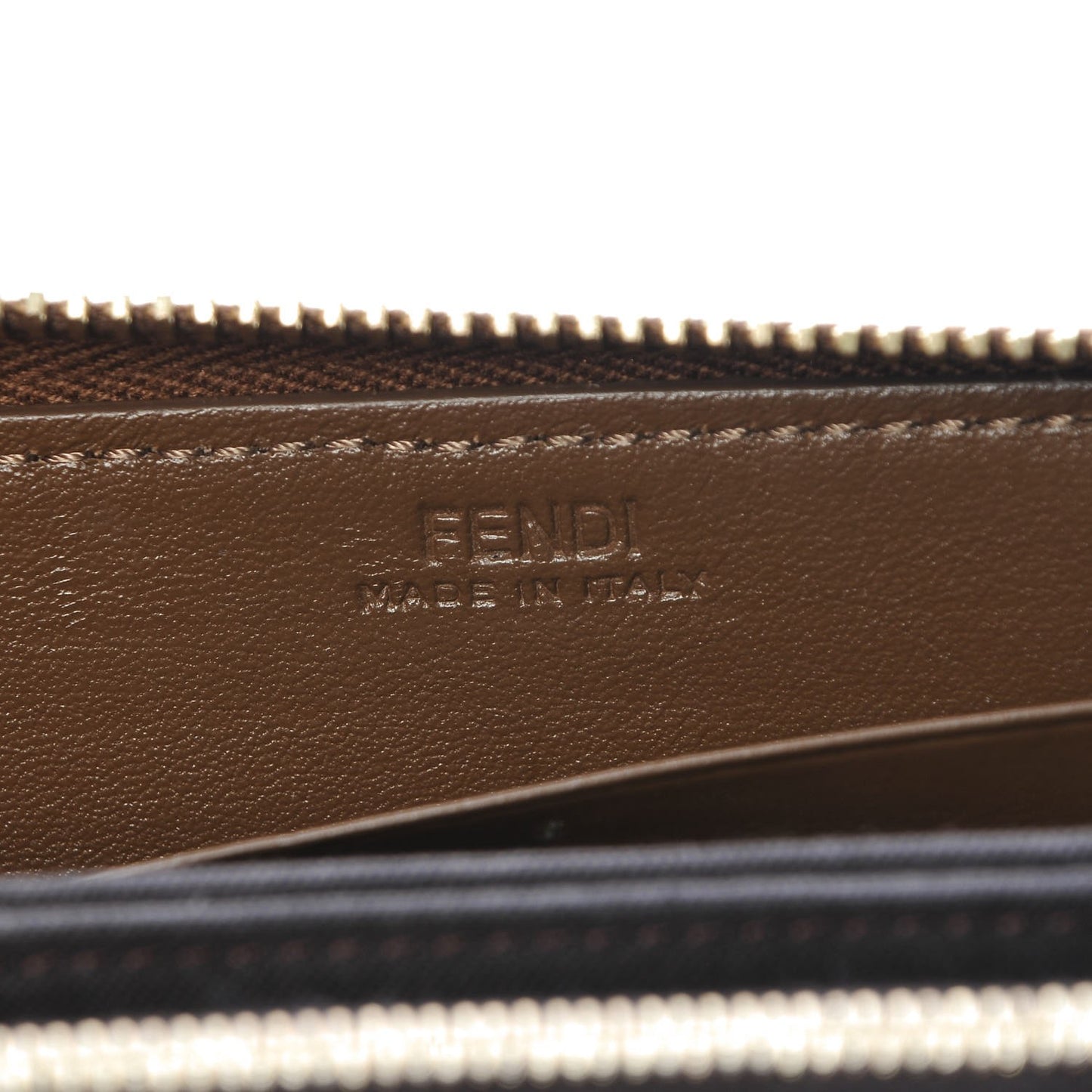 Pequin Vitello Zip Around Wallet Tobacco Foresta
