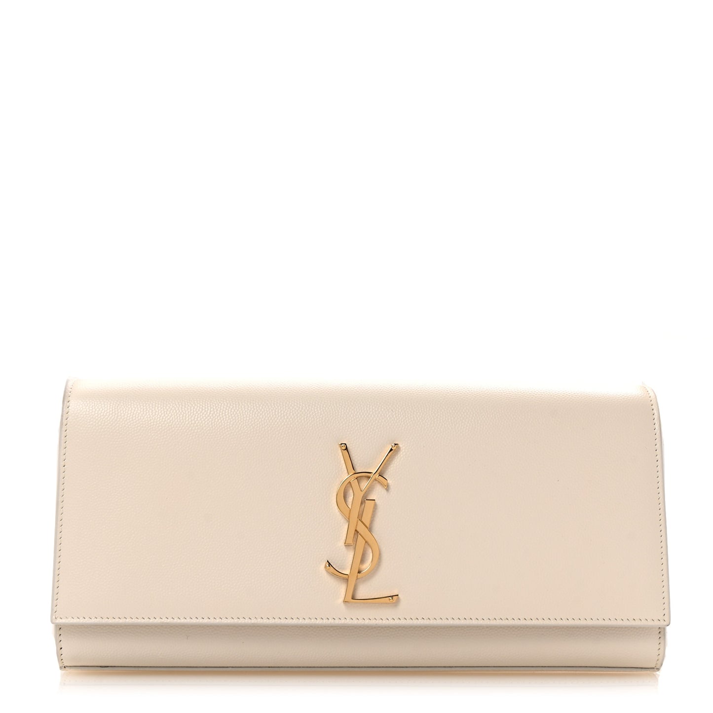 Grain De Poudre Classic Monogram Cassandre Clutch Dove White