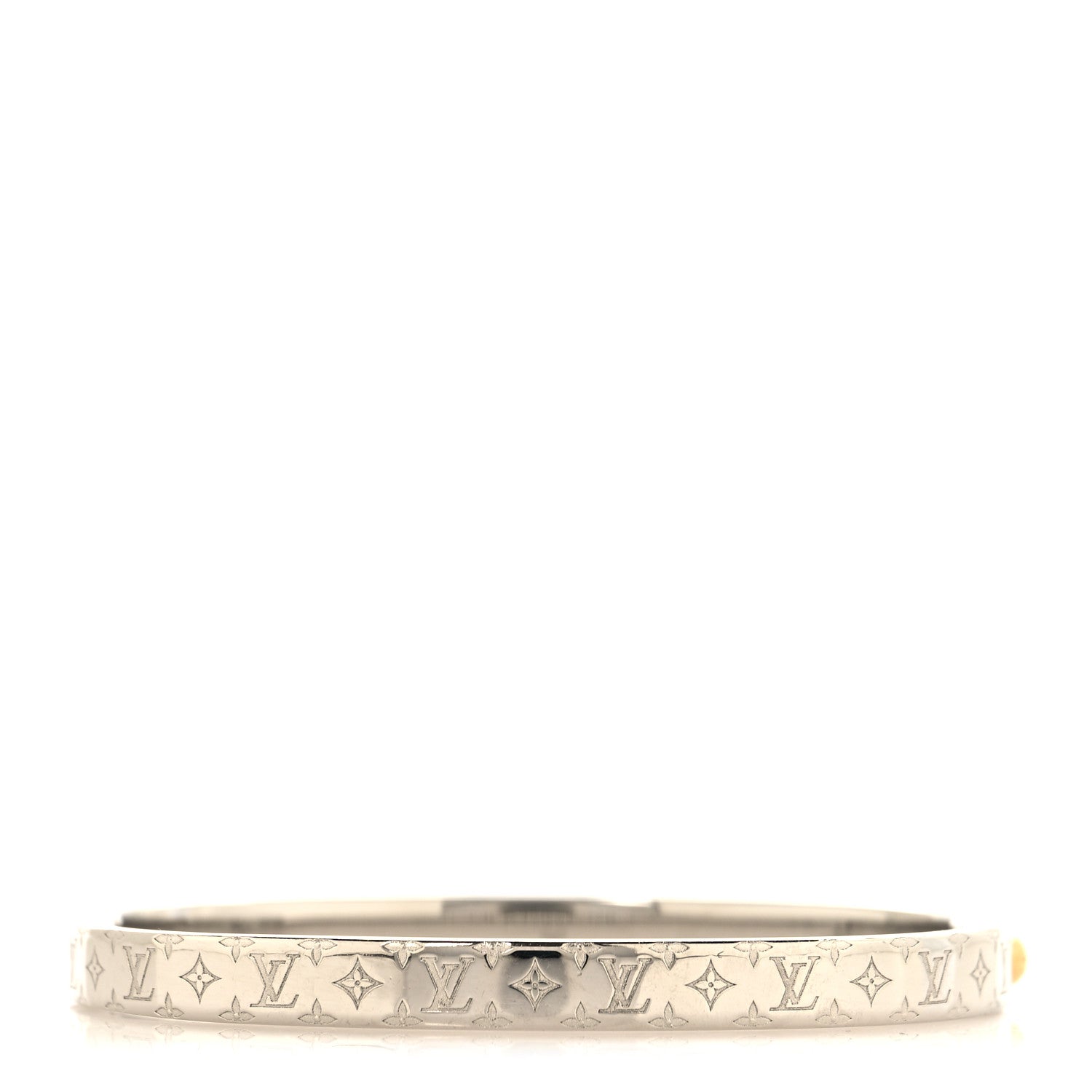 Louis Vuitton Brass Monogram Nanogram Bracelet M Palladium 3 of 5