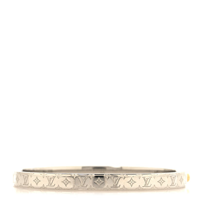 Louis Vuitton Brass Monogram Nanogram Bracelet M Palladium 3 of 5