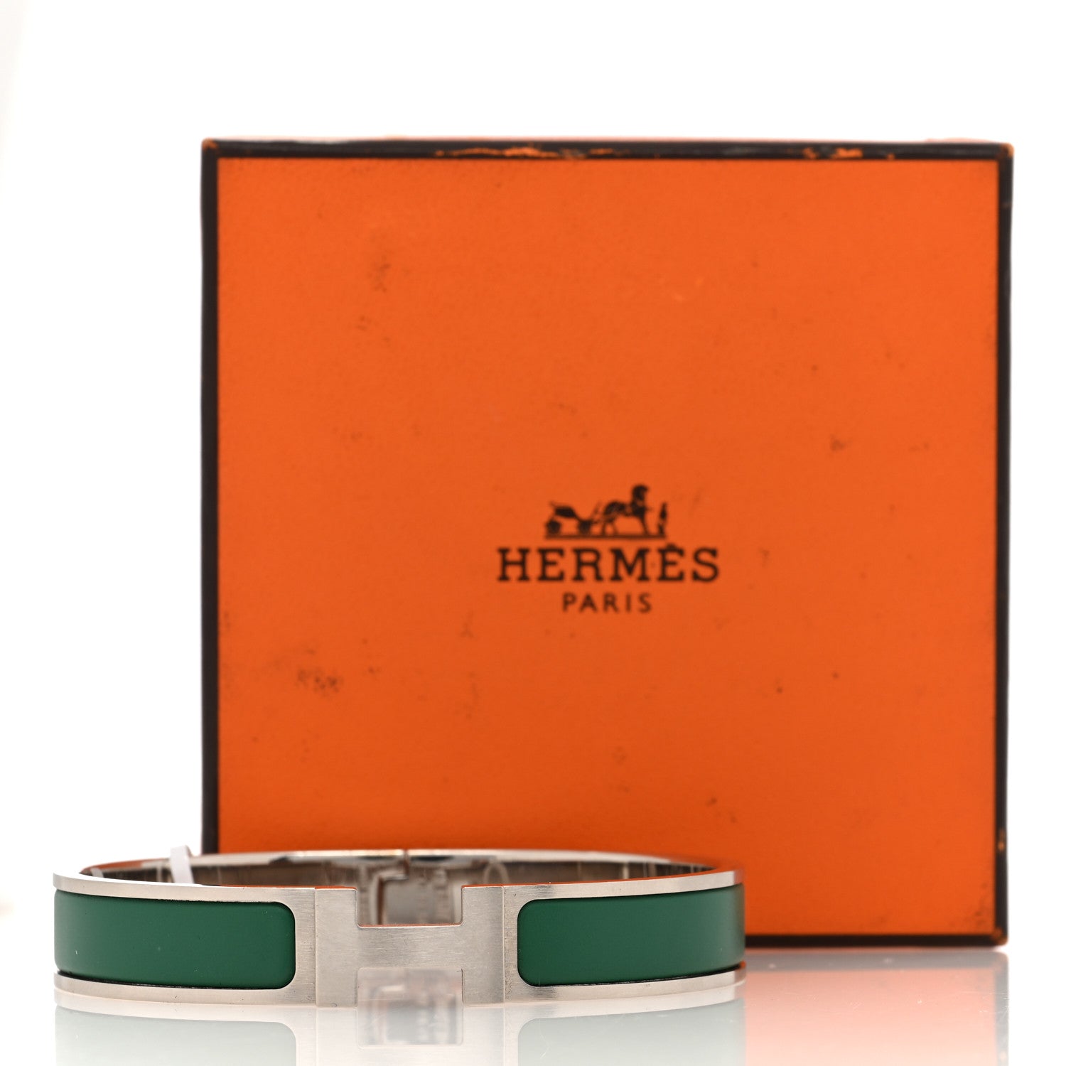 Hermes Narrow Enamel Clic Clac HH Bracelet GM Menthe 5 of 5