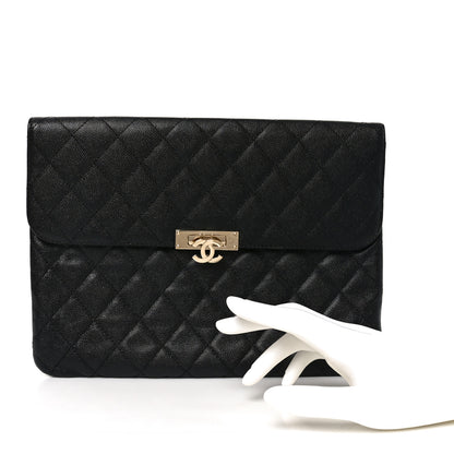 Chanel Caviar Quilted Medium Golden Class Pouch Black 2 of 11