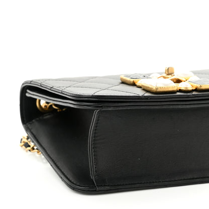 Chanel Calfskin Quilted Crystal Pearl Small Flap Bag Black 8 of 10