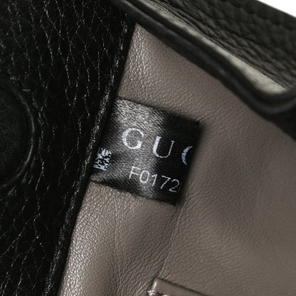 Gucci Pebbled Calfskin Broadway Bamboo Tassel Clutch Black 11 of 11