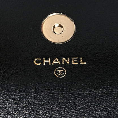 Chanel Raffia Jute Striped Belt Bag Black Beige 5 of 11