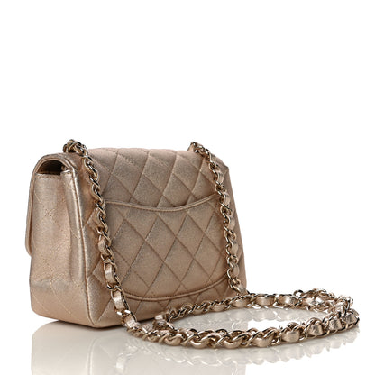 Chanel Metallic Lambskin Quilted Mini Square Flap Gold 2 of 10