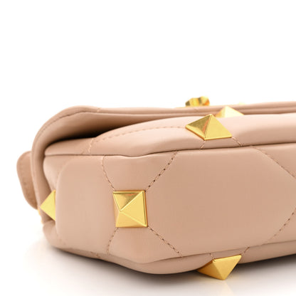 Valentino Garavani Nappa Small Roman Stud Shoulder Bag Rose Cannelle 8 of 9