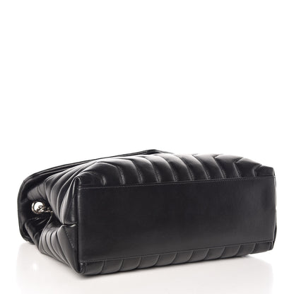 Saint Laurent Calfskin Y Quilted Monogram Medium Loulou Chain Satchel Black 4 of 9