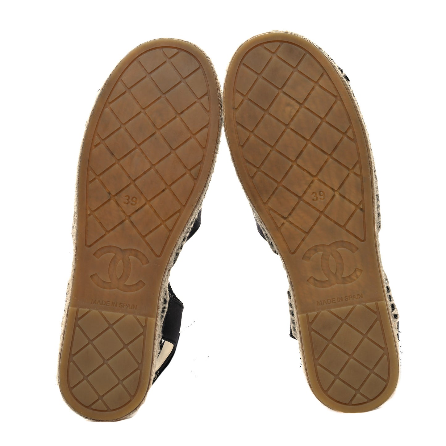 Lambskin Velvet Patent CC Espadrilles 39 Black