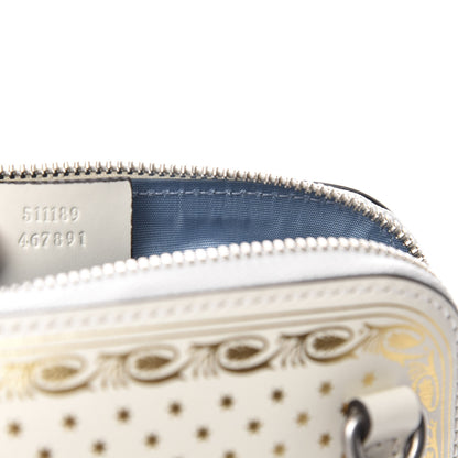 Gucci X SEGA Calfskin GUCCY Stars Mini Dome Shoulder Bag Mystic White Gold 9 of 11