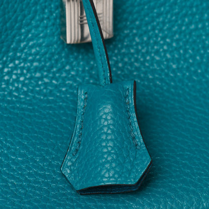 Hermes Taurillon Clemence Birkin 30 Bleu Izmir 31 of 36