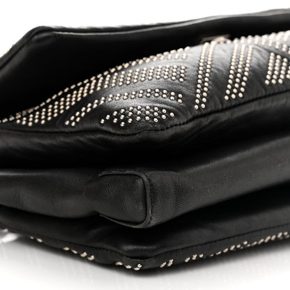Salvatore Ferragamo Calfskin Studded Gelly Bag Black 8 of 9