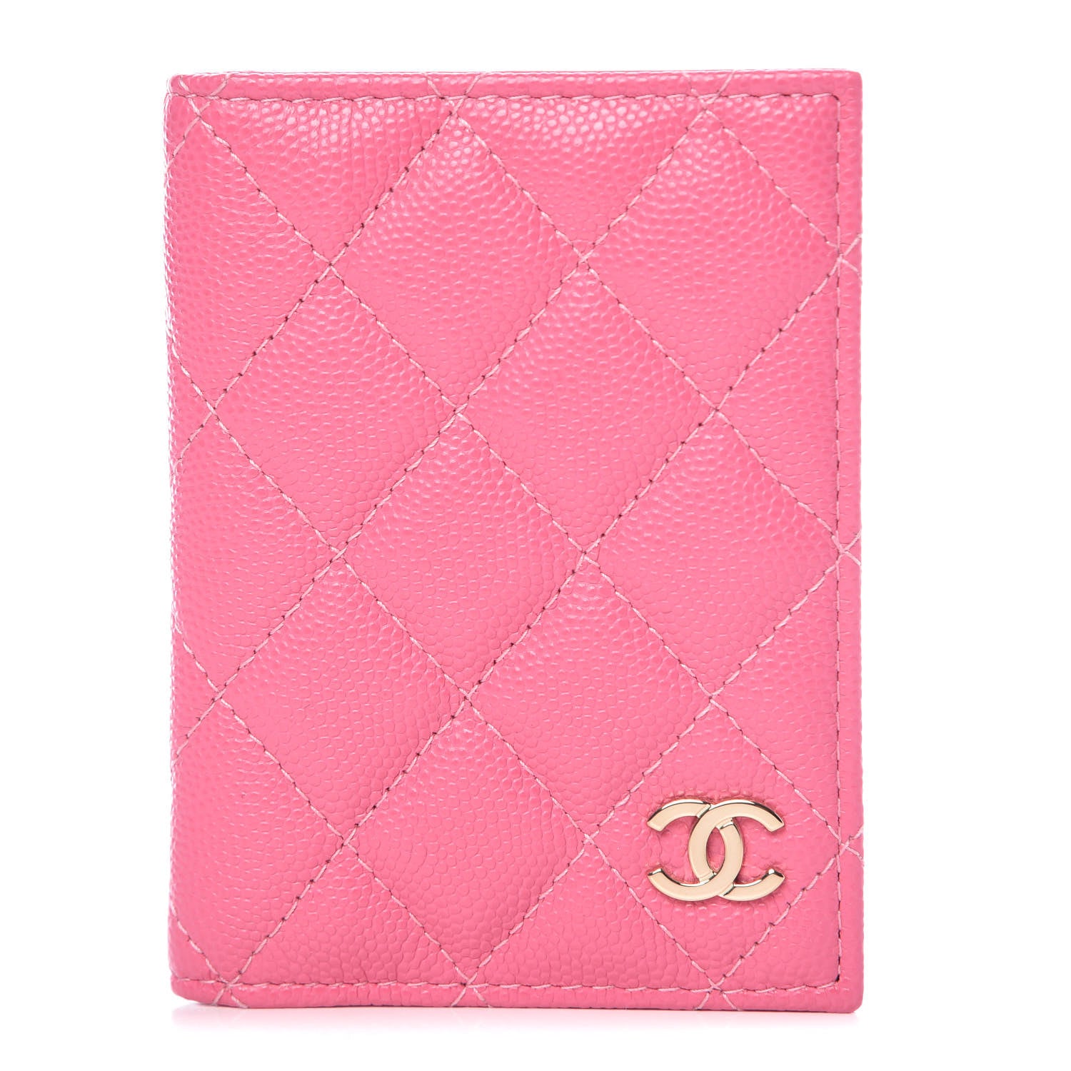 Chanel Caviar Quilted Card Holder Wallet Pink 1 of 8