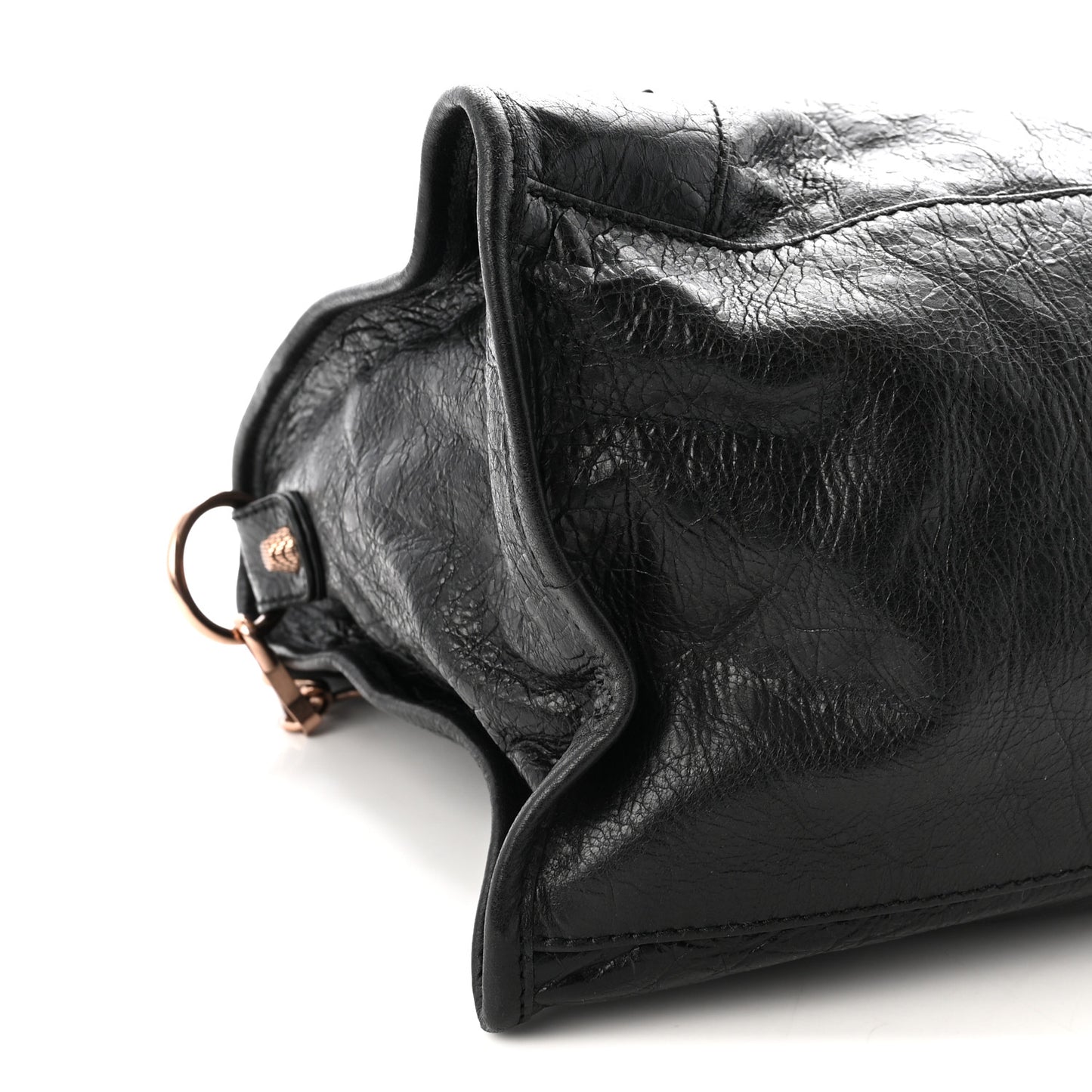 Agneau Giant 12 Rose Gold Hardware Part Time Black