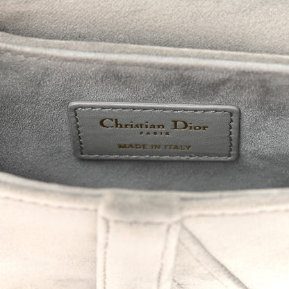 Christian Dior Velvet Crystal Mini Saddle Bag Grey 6 of 11