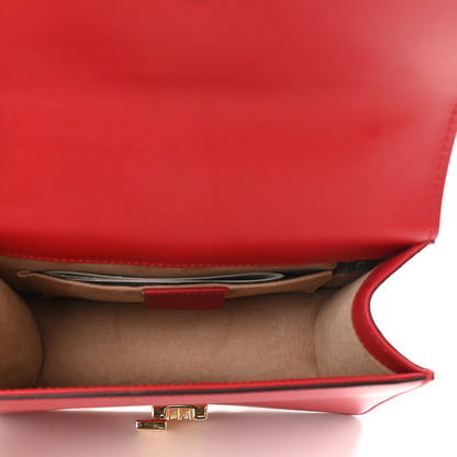 Gucci Calfskin Mini Sylvie Chain Shoulder Bag Hibiscus Red 5 of 9