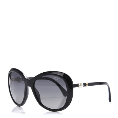 Chanel CC Pearl Polarized Sunglasses 5302-H Black 1 of 8