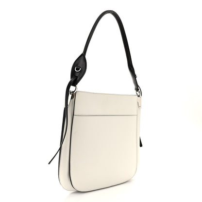 Prada City Calfskin Small Margit Bag White Black 3 of 10