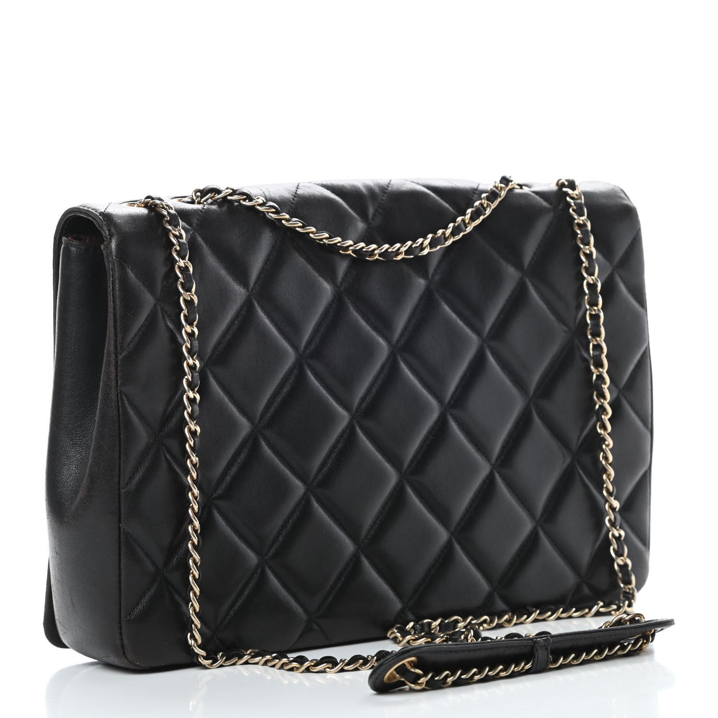 Lambskin Quilted Medium Diamond CC Flap Black