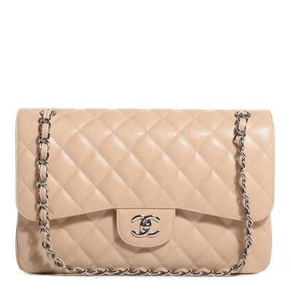 Chanel Caviar Jumbo Double Flap Light Beige 1 of 9