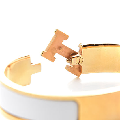Hermes Enamel Narrow Clic Clac H Bracelet PM White 5 of 6