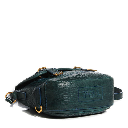 Saint Laurent Pebbled Leather Mini Besace Messenger Bag Turquoise 4 of 7