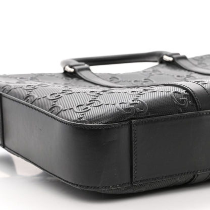 Gucci Calfskin GG Tennis Embossed Briefcase Black 9 of 13