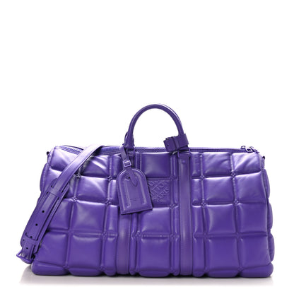 Louis Vuitton Calfskin Puffy Keepall 50 Bandouliere Violet 1 of 9