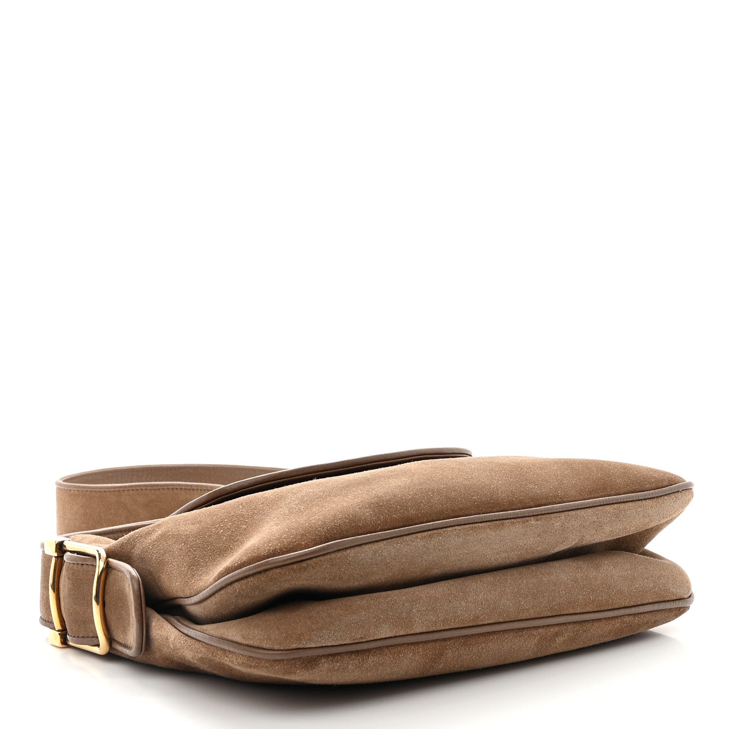 Gucci Suede Cudu Medium 1973 Shoulder Bag Marron Glace 4 of 15