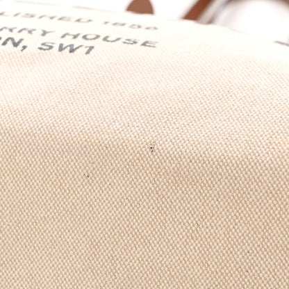 Burberry Cotton Canvas Calfskin Large Soft Belted Tote Bag Natural 11 of 13