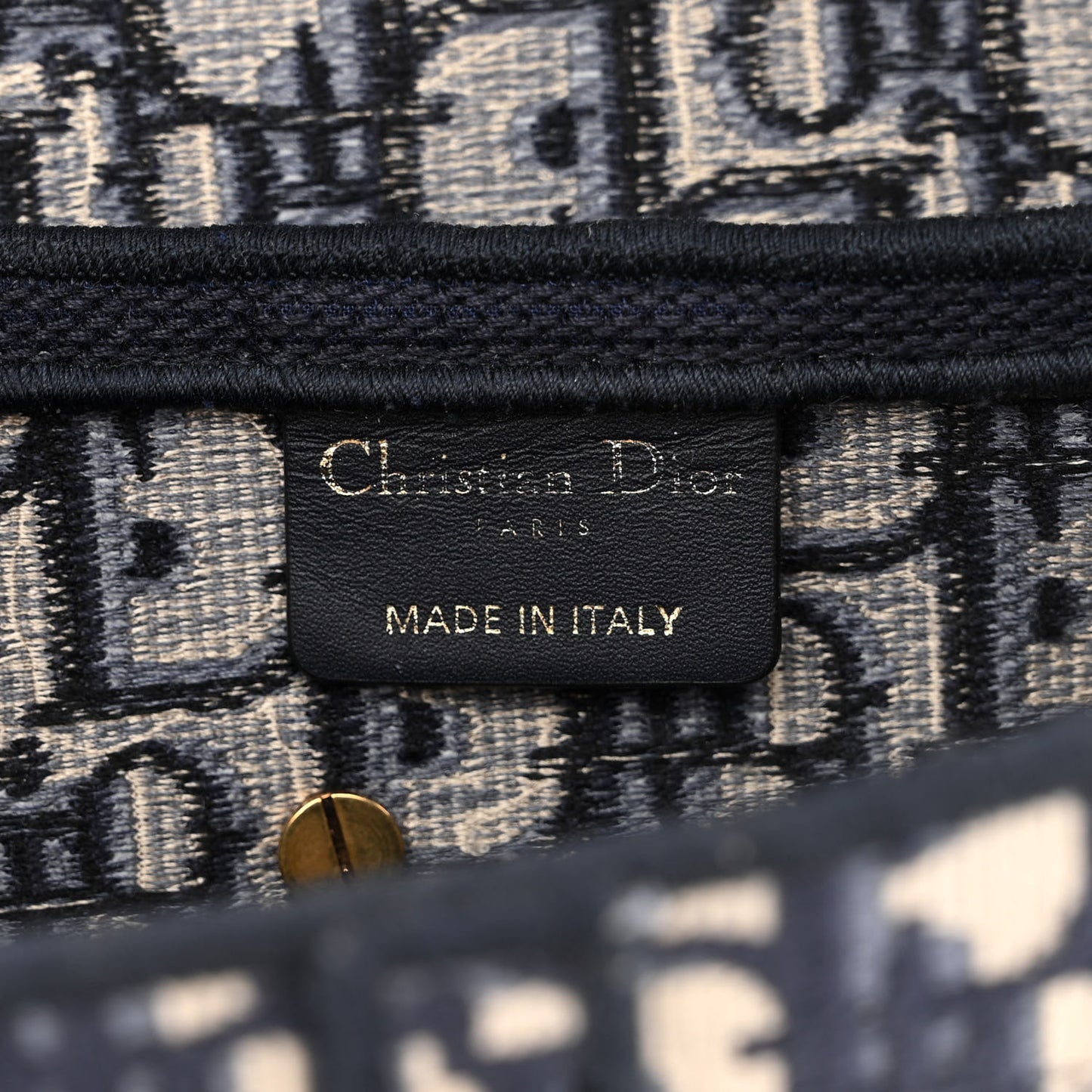 Oblique Embroidered Saddle Bag Blue