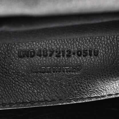 Saint Laurent Sheepskin Matelasse Chevron Monogram Large College Satchel Black 8 of 16