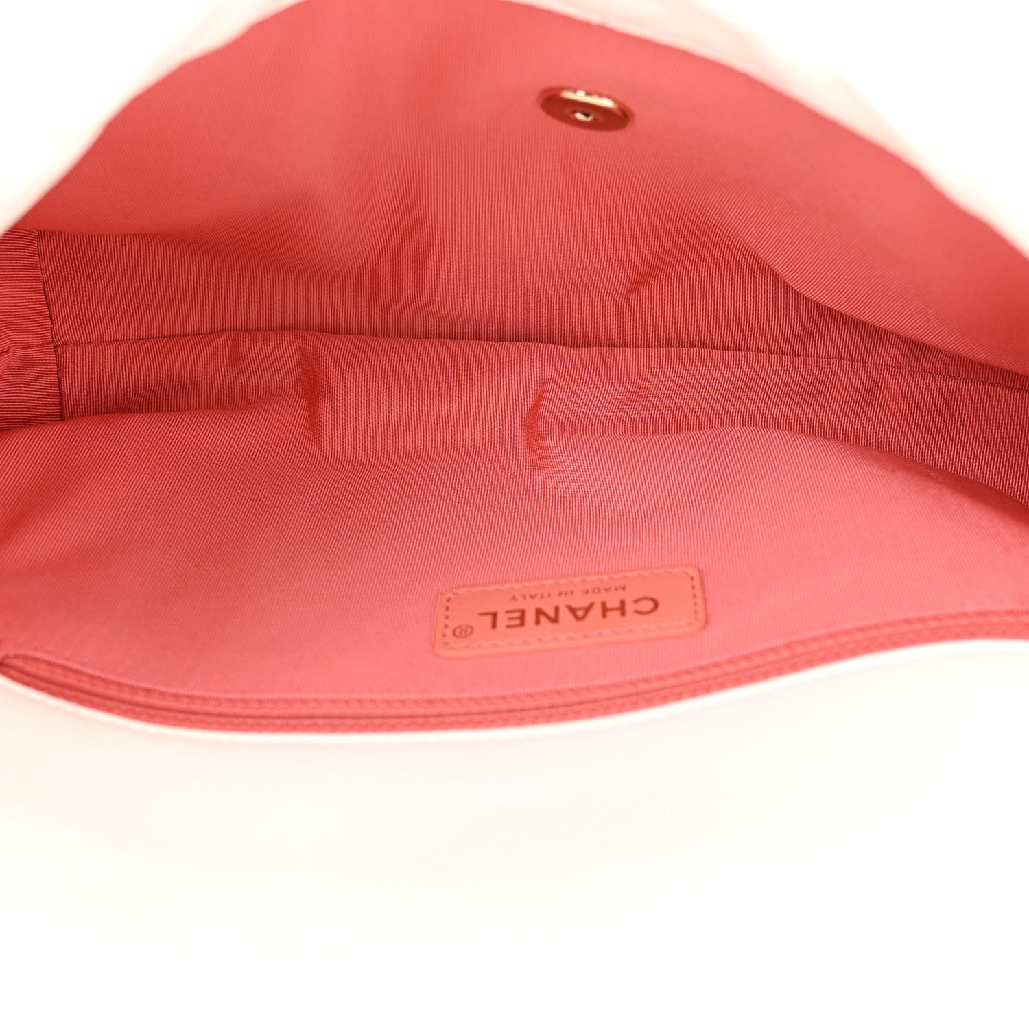 Chanel Lambskin Quilted Logo Strap Flap White 5 of 11