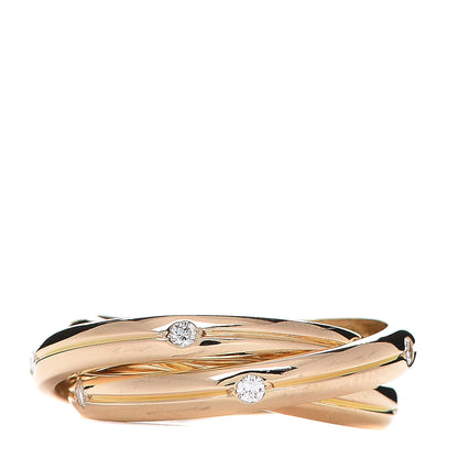 Cartier 18K Yellow Gold Diamond Constellation Trinity Ring 53 6.25 2 of 3