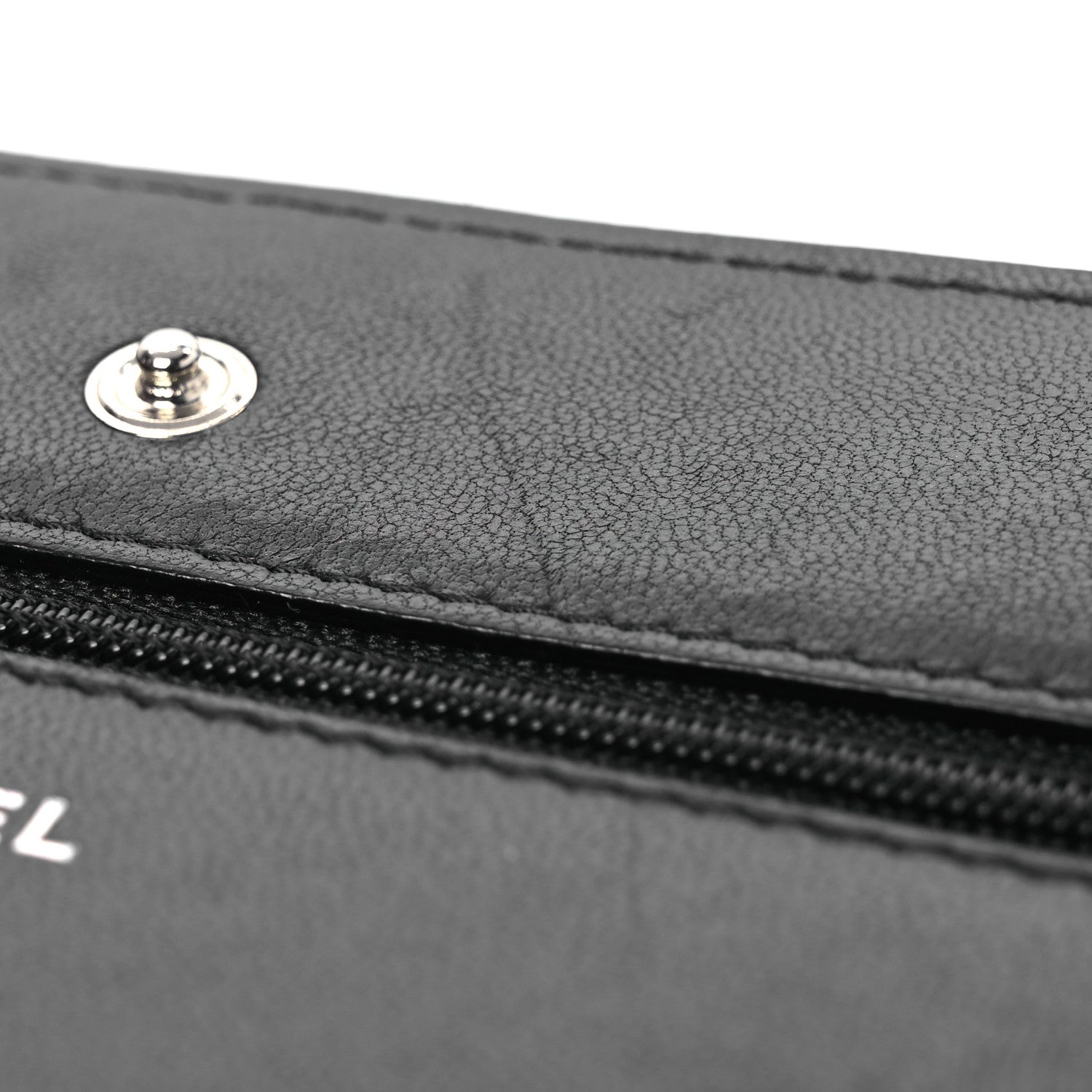 Chanel Lambskin Quilted Wallet On Chain WOC Black 13 of 16