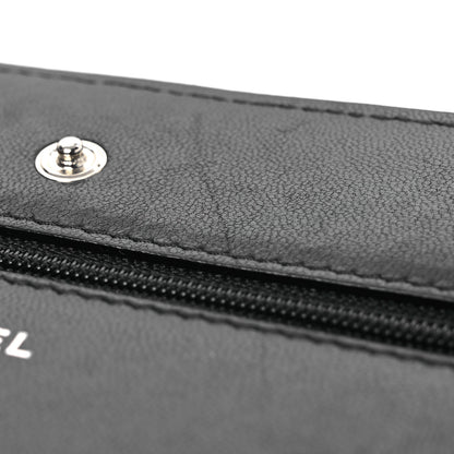 Chanel Lambskin Quilted Wallet On Chain WOC Black 13 of 16