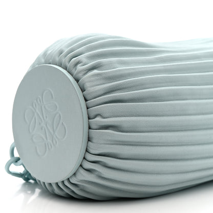 Loewe Lambskin Pleated Bracelet Pouch Chain Shoulder Bag Aquamarine 9 of 10
