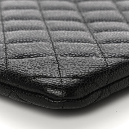 Chanel Caviar Quilted Large Cosmetic Case Black 9 of 11
