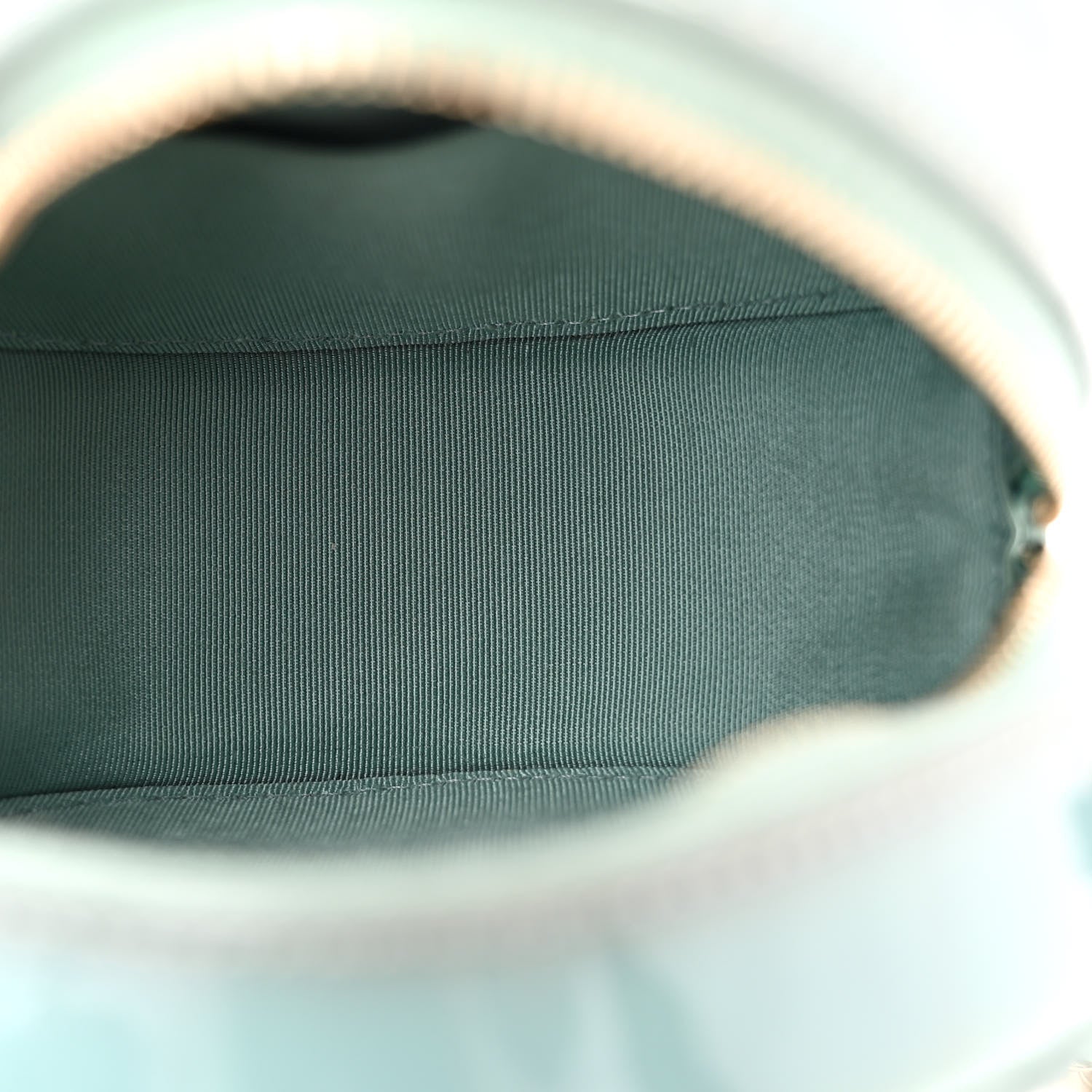 Chanel Patent Quilted Round Clutch With Chain Light Blue 5 of 11