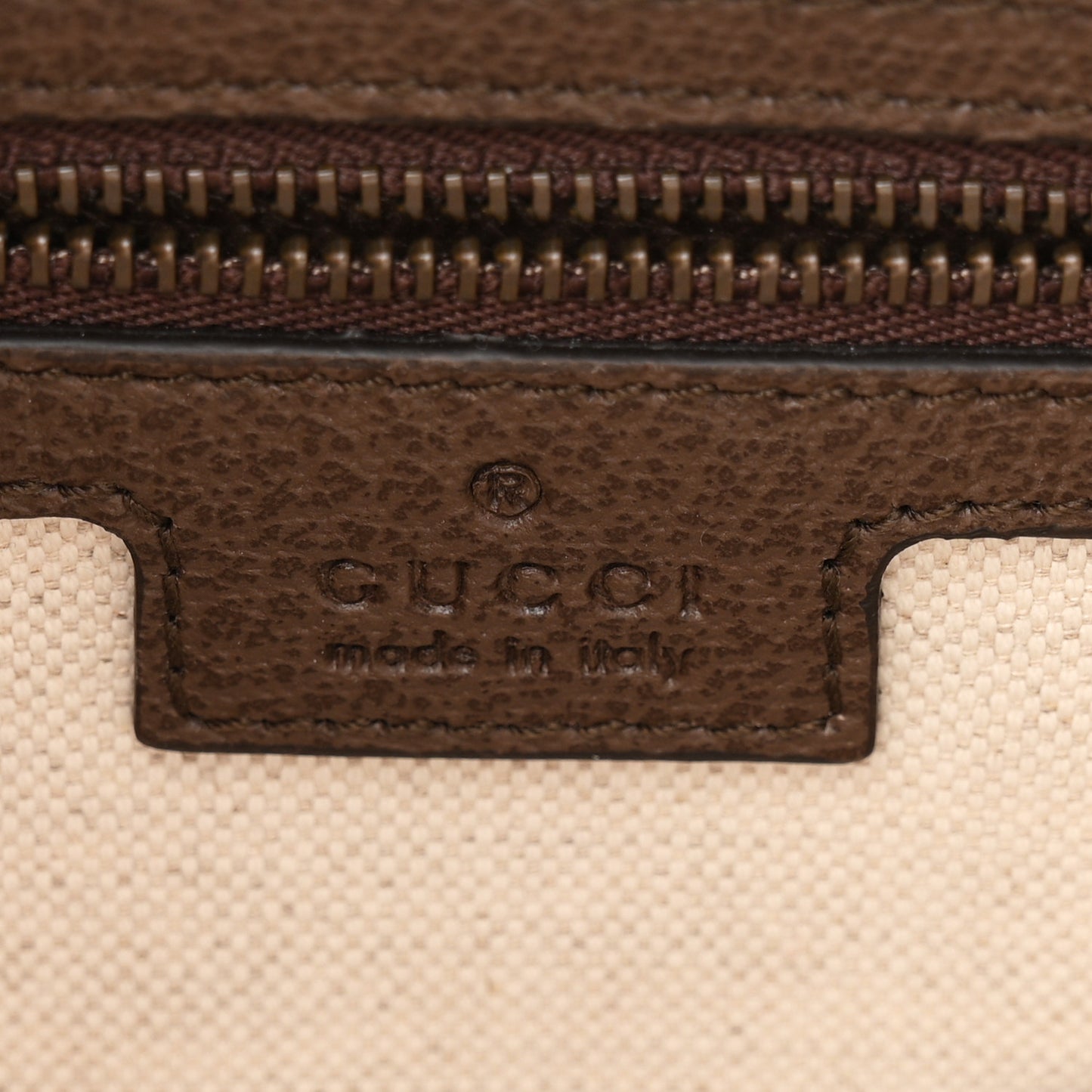 GG Supreme Monogram Textured Dollar Calfskin Web Ophidia Wristlet Shoulder Bag Beige Ebony New Acero