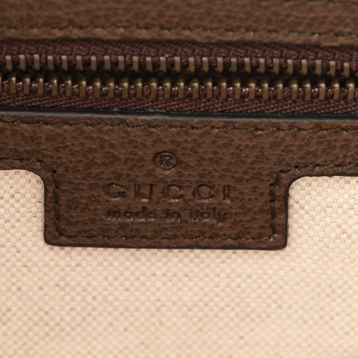 Gucci GG Supreme Monogram Textured Dollar Calfskin Web Ophidia Wristlet Shoulder Bag Beige Ebony New Acero 6 of 10