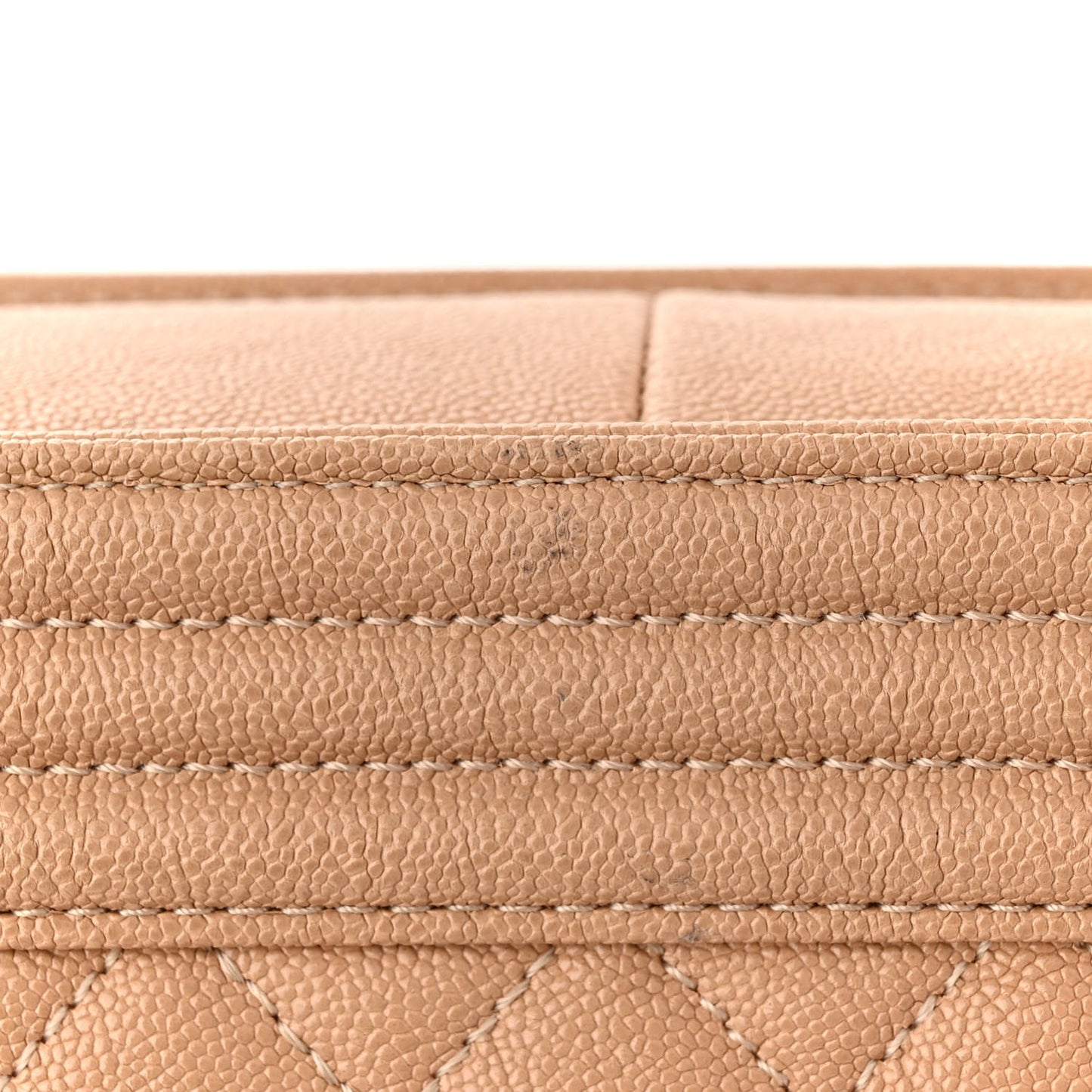 Caviar Quilted Medium Boy Flap Beige
