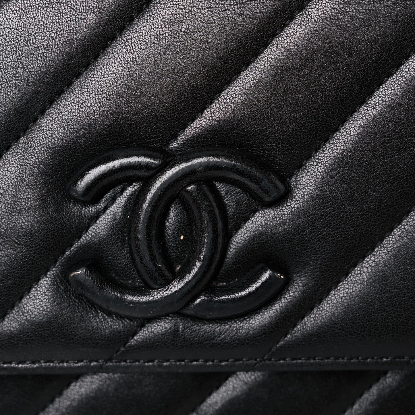 Lambskin Quilted Jumbo Coco Vintage Flap Black