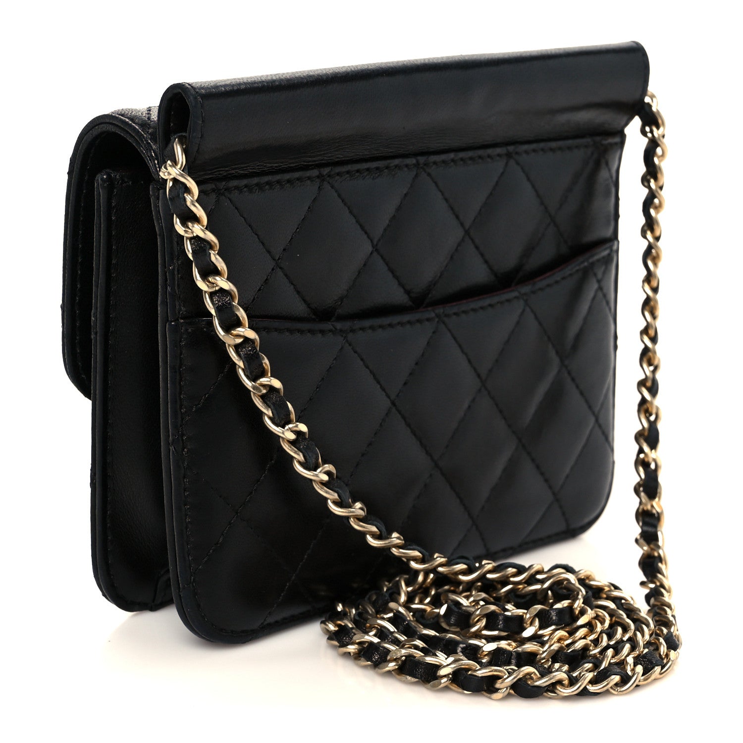 Chanel Lambskin Quilted Crossing Times Mini Flap Black 3 of 11