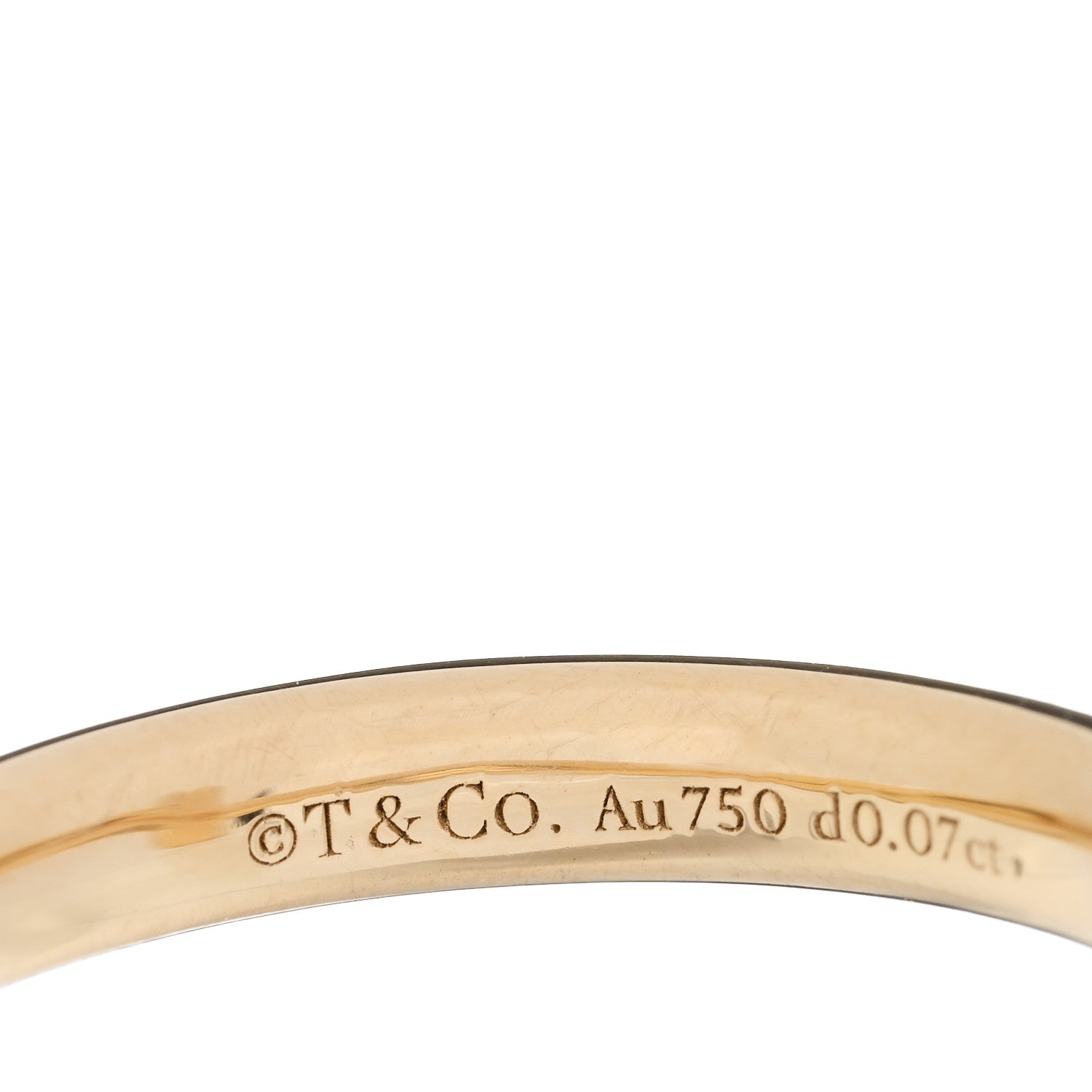 Tiffany 18K Yellow Gold Diamond 2.5mm T T1 Ring 47 4 4 of 5