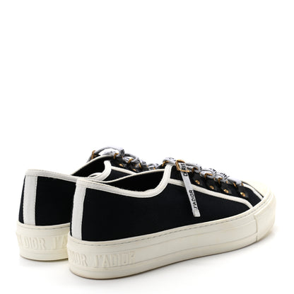 Christian Dior Canvas Oblique Walk'N'Dior Low Top Sneakers 38.5 Black 4 of 12