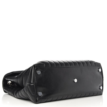 Saint Laurent Calfskin Y Quilted Monogram Large Loulou Chain Satchel Black 4 of 13