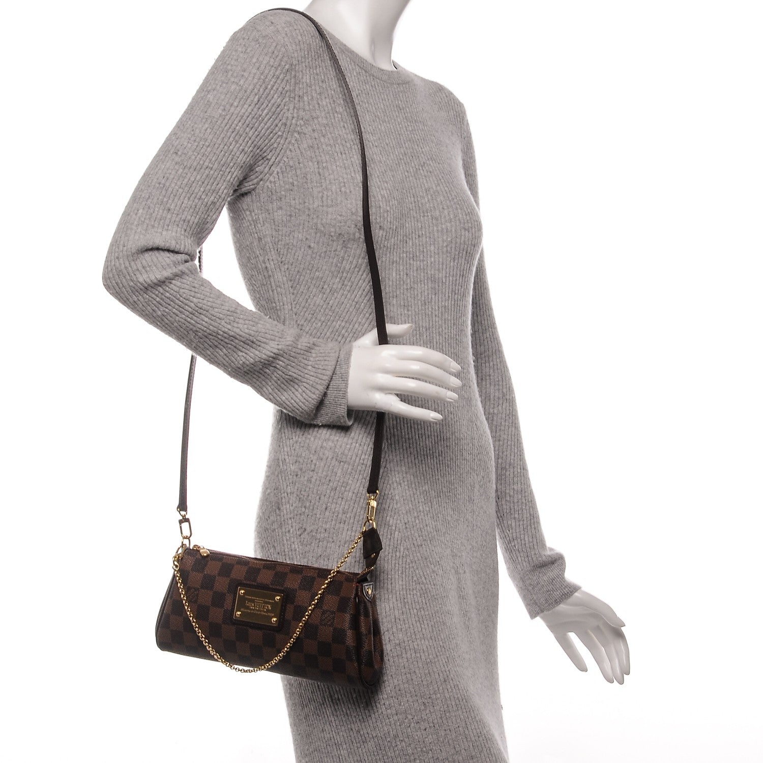 Louis Vuitton Damier Ebene Eva Clutch 2 of 6